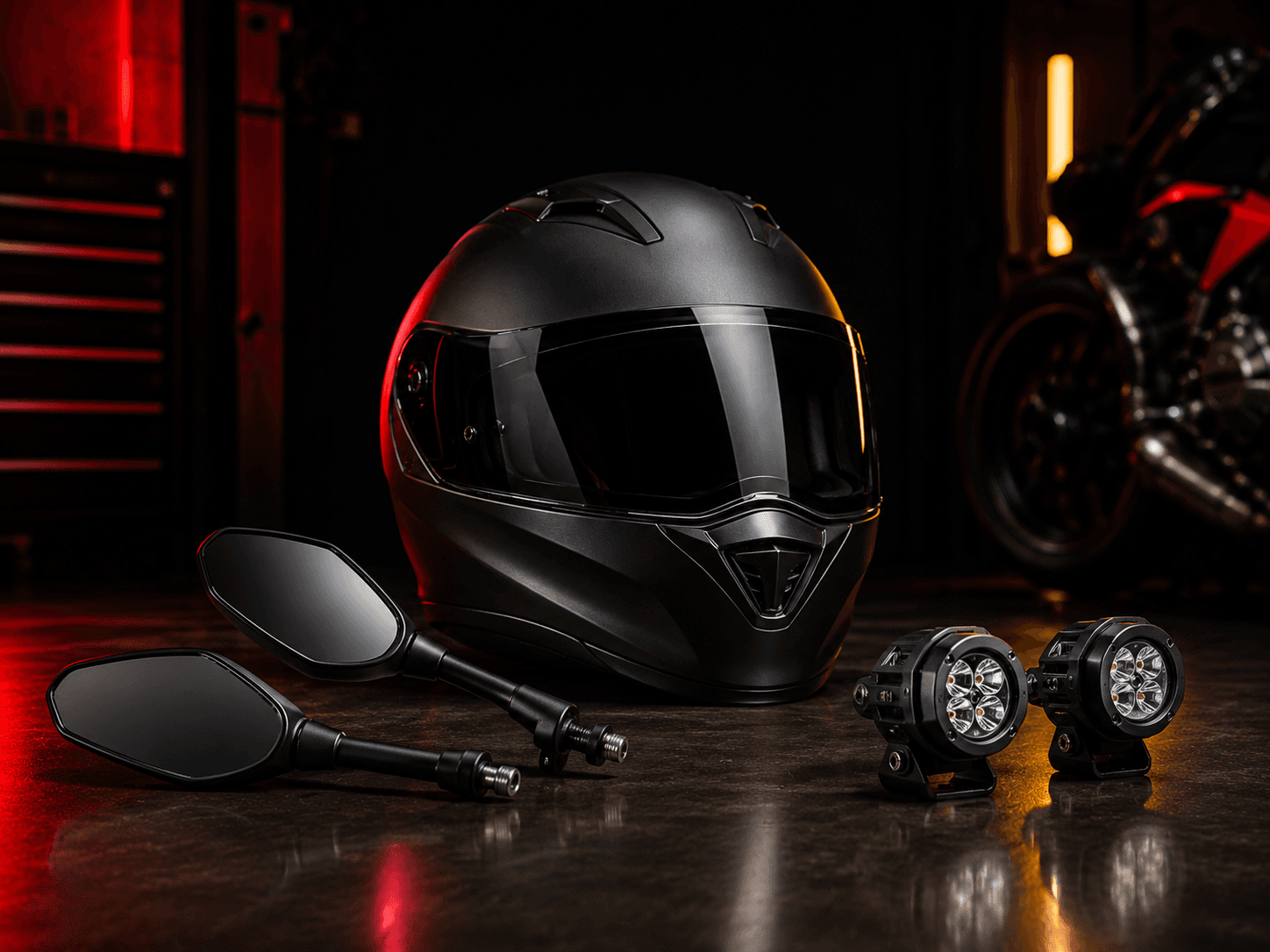 Accessories available at Rapido Motorsiklo Garage
